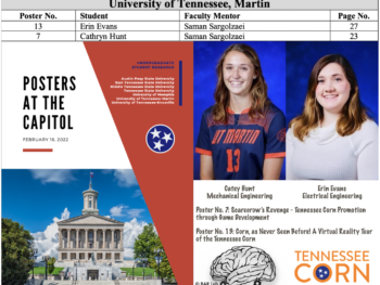 Catey and Erin will be presenting their research at the TN Posters at the Capitol in Nashville, Feb. 16