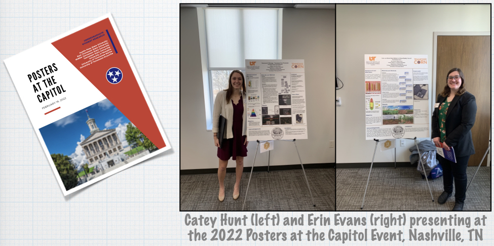 Catey and Erin presented their research in the 2022 Posters at the Capitol event, Nashville, TN.